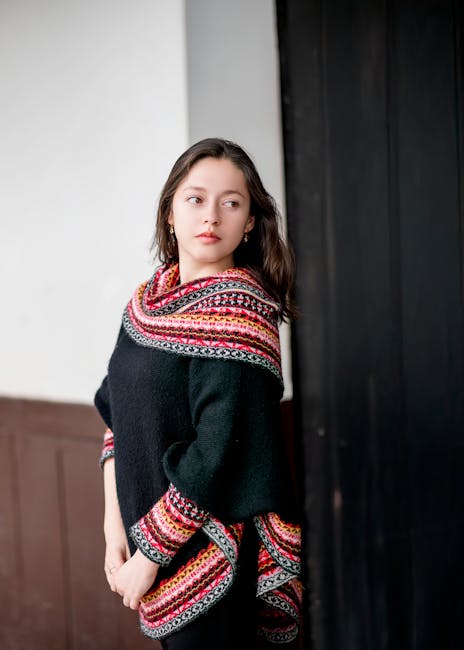 Andean Pattern Poncho